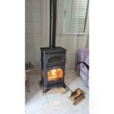 Fire Stove Frs-024 Modena Lüx Oven Kuzineli 3 Tarafı Camlı Komple Pik Döküm Şömine Soba