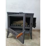 Fire Stove Frs-041Yk Retro Tek Camlı Yandan Kapaklı Pik Döküm Şömine Soba