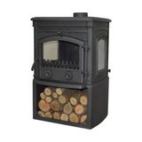 Fire Stove FRS-041YKST Retro Tek Camlı Şömine Yan Kapaklı Odunluklu