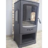 Fire Stove FRS-206YK Lodi Lüx Yan Kapaklı 3 Camlı Odun Hazneli Soba (Füme)