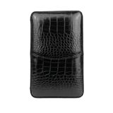 Firebird Siyah Timsah Desenli Deri Puro Taşıma Çantası & Seyahat Humidoru