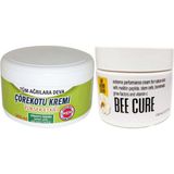 Fırfır Moda 2 Adet Çörek Otu Kremi Büyük Xlboy 200 ml Green + 2 Adet Bee Cure 150 ml Krem / Diz Dirsek Iskelet Sırt Bel Kas Agrilarina Masaj Seti - 1Paket