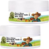 Fırfır Moda Ibn-I Sina 2 Adet 50 ml Kavanoz Kuyruk Yağı ve Bal Özü / Yüz Bakım Kremi - 2li