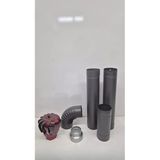 Fırıldaklı Baca Boru Seti – 2×70 Cm + 33 Cm Boru + Dirsek + 10’’ → 13’’ Adaptör