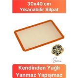 Fırınlanabilir Kendinden Yağlı Silikon Pişirme Matı Profesyonel Silpat Yanmaz Yapışmaz Yıkanabilir