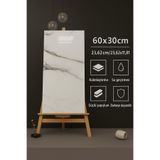 FiR&MeL Home Beyaz Mermer Görünümlü Kendinden Yapışkanlı Su Geçirmez Duvar Paneli 60x30 cm PVC Kaplama ve