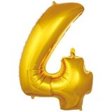 Firsat Ayi Fırsat Ayı Balon 4 Rakam 76 Cm Gold Folyo Balon 34 Inc