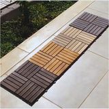 Fırsat Mağazam Akasya Ahşap Yer Karosu, Organik Beyaz 30X30 Cm, 10'lu Paket, 0.9 M² Yer Kaplama - Option-1