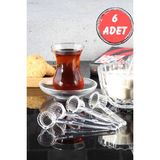 Fırsat Sende 6 Adet Mika Origami Şekilli Kristal Şeker Baharat Kaşığı Reçel Kaşığı - Şeffaf