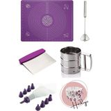 Fırsat Sende Kek Pasta Yapım Set 5 Parça +1 Hamur Matı,oto Çırpıcı,krema Torbası,un Eleği,hamur Spatula
