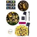 Fırsat7 7Metre 30 Led Çiçek Solar Lamba Güneş Enerjili Sarı Işık İç Ve Dış Mekan Bahçe Aydınlatma Solar Led