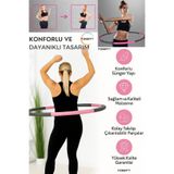 Fırsat7 8 Parçalı Ayarlanabilir Ağırlıklı Hula Hoop 1 kg 72cm/85cm/95cm Bel Egzersiz Çemberi