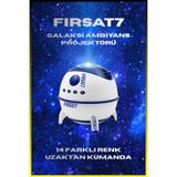 Fırsat7 F89 Galaksi Ambiyans Işığı Projektör 14Farklı Renk Yıldızlı Galaksi Gökyüzü Ses Efektli Gece Lambası