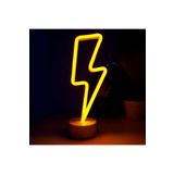 Fırsat7 Neon Işıklı Şimşek Lamba USB+Pil Oyuncu Odası Beşik-Çocuk Odası Ev-Ofis Neon Şimşek Led Gece Lambası