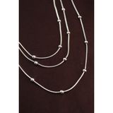 Fırsatkolik 316L Çelik Gümüş Renk Minimal Topçuk Model Çoklu Kolye - 109Gümüş