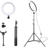 Fırsatkolik Ally 10 Inch Halka LED TRIPOD(1.30M)YOUTUBER Video Selfie Stüdyo Makyaj IŞIĞI-(5775) - Siyah