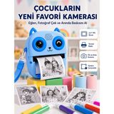 Fırsatkolik Anında Baskılı Çocuk Fotoğraf Makinesi Termal Yazıcılı Selfie Kamerası - Standart