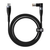 Fırsatkolik Baseus Zinc Manyetik Type-C To Dc Round (79X55MM) Lenovo Laptop Şarj Kablosu 100W 2M-(5775) - Siyah