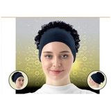 Fırsatkolik Bone - Dikişli Fırfırlı Bone Bandana - 00 Siyah - Beyaz