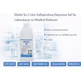 Fırsatkolik Distile Su 1 Litre Saflaştırılmış Deiyonize Saf Su Laboratuvar ve Medikal Kullanım 1 Adet - Çok Renkli