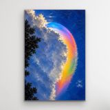 Fırsatkolik Gökkuşağı Bulutu Kanvas Tablo 40X60 cm - 00 Siyah - Beyaz