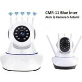Fırsatkolik INT-CMR11 5 Antenli Wifi Güvenlik Kamerası 360 - (DipCamo)Charcoal-White