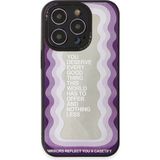 Fırsatkolik iPhone 12 Pro Kılıf Mirror Desenli Kapak - Mirror - 5 - 00 Siyah - Beyaz