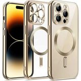 Fırsatkolik iPhone 13 Pro Max Kılıf Kross Magneticsafe Kapak - Gold - 00 Siyah - Beyaz