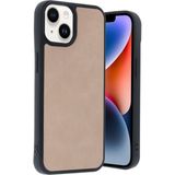 Fırsatkolik iPhone 14 Kılıf Aras Deri Kapak - Pudra - 00 Siyah - Beyaz