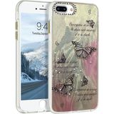 Fırsatkolik iPhone 7 Plus Kılıf Blade Aynalı Desenli Kapak - Desen 6 - 00 Siyah - Beyaz