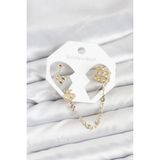 Fırsatkolik Kiraz Model Pirinç Gold Renk Zincir Bağlantılı Ear Cuff Küpe Seti - 0 - Siyah