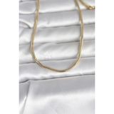 Fırsatkolik Mey Ithalat® cm 14K Gold Renk Yılan Zincir Model 60 cm Kadın Kolye - 0 - Siyah
