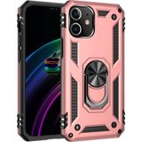Fırsatkolik Mey Ithalat® iPhone 12 Mini Kılıf Sofya Yüzüklü Silikon Kapak - Rose - 00 Siyah - Beyaz