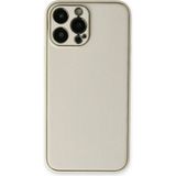 Fırsatkolik Mey Ithalat® iPhone 13 Pro Kılıf Coco Deri Silikon Kapak - Beyaz - 00 Siyah - Beyaz
