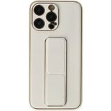 Fırsatkolik Mey Ithalat® iPhone 13 Pro Kılıf Coco Deri Standlı Kapak - Beyaz - 00 Siyah - Beyaz