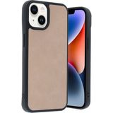 Fırsatkolik Mey Ithalat® iPhone 14 Kılıf Aras Deri Kapak - Pudra - 00 Siyah - Beyaz