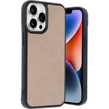 Fırsatkolik Mey Ithalat® iPhone 14 Pro Max Kılıf Aras Deri Kapak - Pudra - 00 Siyah - Beyaz