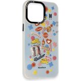 Fırsatkolik Mey Ithalat® iPhone 14 Pro Max Kılıf Estoril Desenli Kapak - Estoril - 16 - 00 Siyah - Beyaz