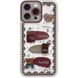 Fırsatkolik Mey Ithalat® iPhone 14 Pro Max Kılıf Sweet Desenli Silikon Kapak - Şeffaf - 00 Siyah - Beyaz