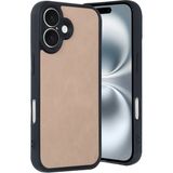 Fırsatkolik Mey Ithalat® iPhone 16 Kılıf Aras Deri Kapak - Pudra - 00 Siyah - Beyaz