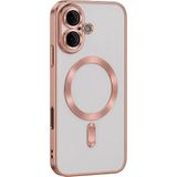 Fırsatkolik Mey Ithalat® iPhone 16 Kılıf Kross Magneticsafe Kapak - Rose - 00 Siyah - Beyaz