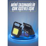 Fırsatkolik Mey Ithalat® Kamp Çadır Lambası Şarjlı El Feneri Işıldak Anahtarlık Mini Mıknatıslı - 0 - Siyah