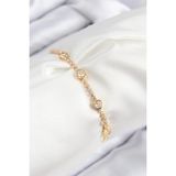 Fırsatkolik Mey Ithalat® Pirinç Zirkon Taşlı Daire Model Gold Renk Asansörlü Kadın Bileklik - 0 - Siyah