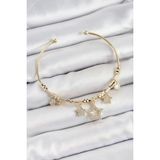 Fırsatkolik Mey Ithalat® Pirinç Zirkon Taşlı Yıldız Model Gold Renk Charm Bileklik - 0 - Siyah