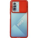 Fırsatkolik Mey Ithalat® Poco F3 Kılıf Palm Buzlu Kamera Sürgülü Silikon - Kırmızı - 00Kırmızı