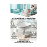 Fırsatkolik Mey Ithalat® Profesyonel Krom Ayaklı Pedikür Leğeni - Evde Spa Konforu Ayak Bakım Küveti 719415 - 00 Siyah - Beyaz