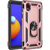 Fırsatkolik Mey Ithalat® Samsung Galaxy A01 Core Kılıf Sofya Yüzüklü Silikon Kapak - Rose - 00 Siyah - Beyaz