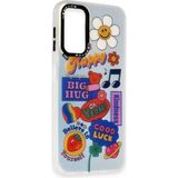 Fırsatkolik Mey Ithalat® Samsung Galaxy A14 4g Kılıf Estoril Desenli Kapak - Estoril - 15 - 00 Siyah - Beyaz