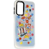 Fırsatkolik Mey Ithalat® Samsung Galaxy A14 4g Kılıf Estoril Desenli Kapak - Estoril - 16 - 00 Siyah - Beyaz