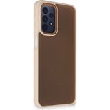 Fırsatkolik Mey Ithalat® Samsung Galaxy A23 4g Kılıf Elegant Kapak - Pudra - 00 Siyah - Beyaz